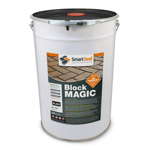 Black coloured paving sealer - black,