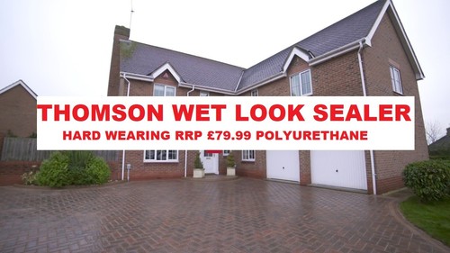 Wet look driveway sealer - wet,