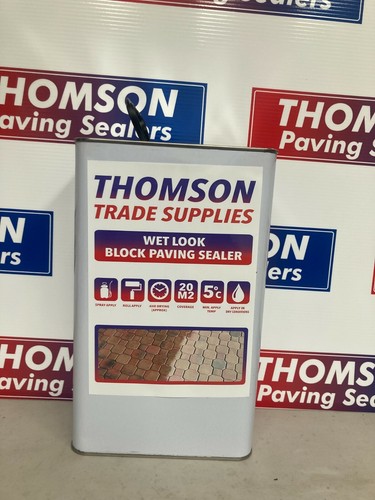 Wet look driveway sealer - , block