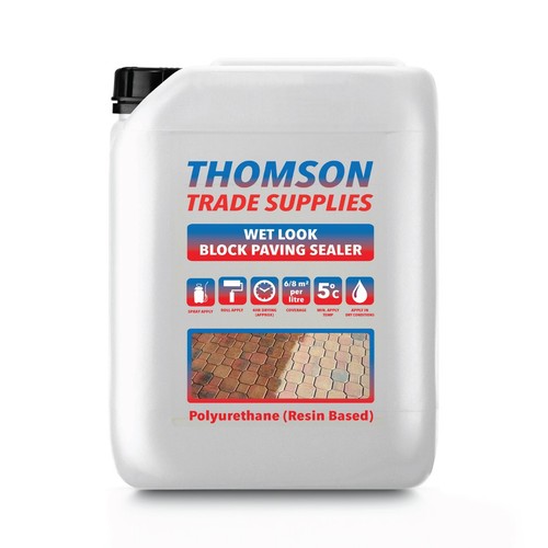 Wet look driveway sealer - , block